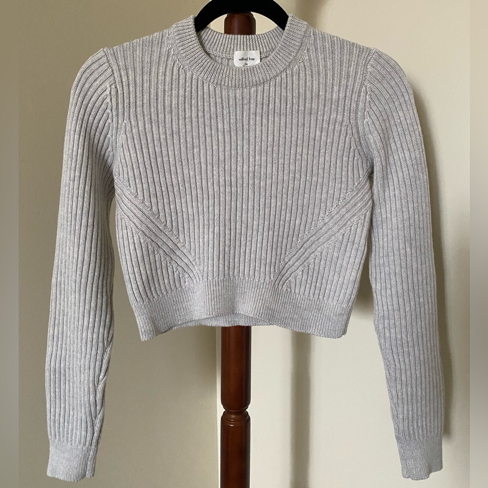 NWOT Aritzia (Wilfred Free) Boland Sweater - Size XXS - Heather Birch (Grey)
